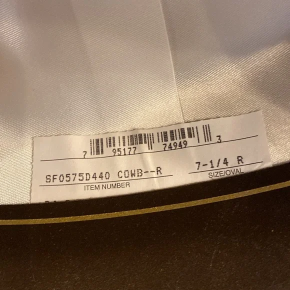 Vintage Stetson D4 Ranch Tan 4” Brim Cowboy Hat Size 7 1/4 MADE in USA PRICE… - Picture 11 of 16